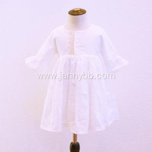 2018 NEW Girls White Cotton Heirloom Dress